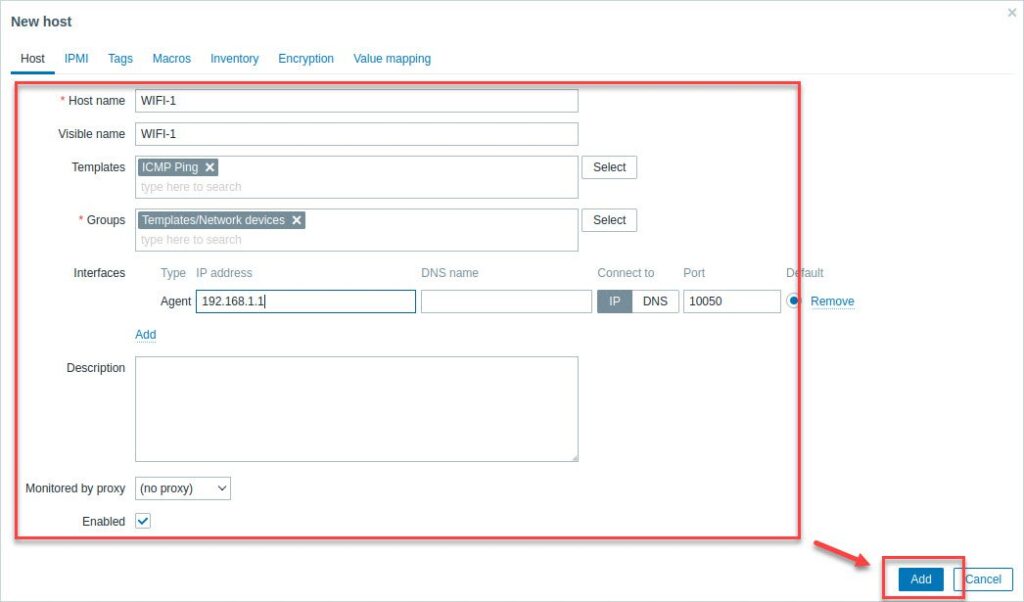 Add network device