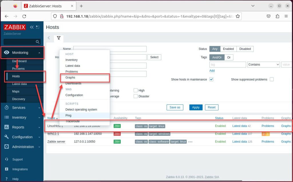 Monitoring Host