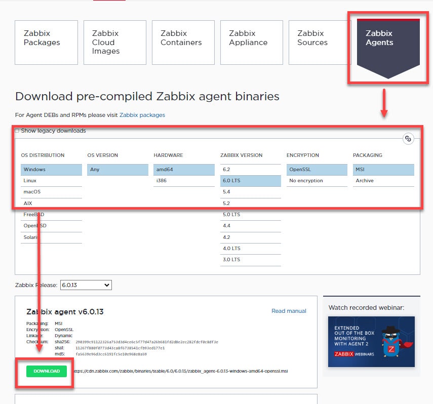 Download-Zabbix-Agent