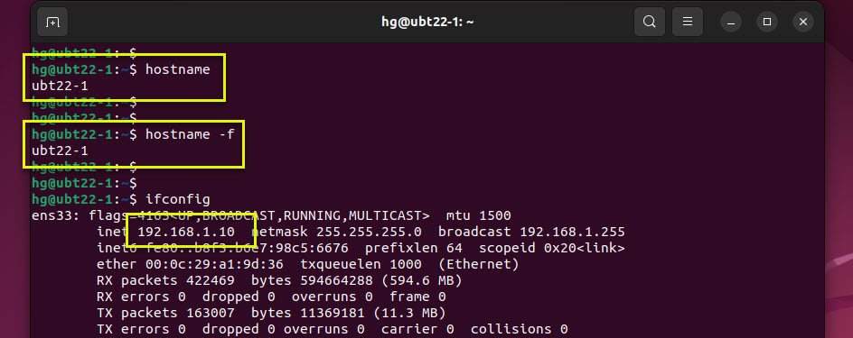 Check Hostname current