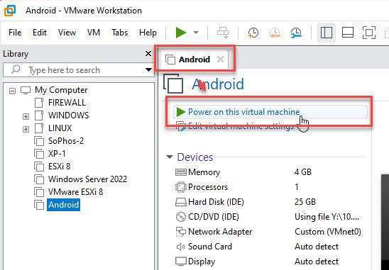 install-android-on-vmware