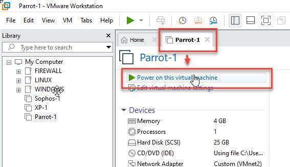 install-parrot-os-on-vmware