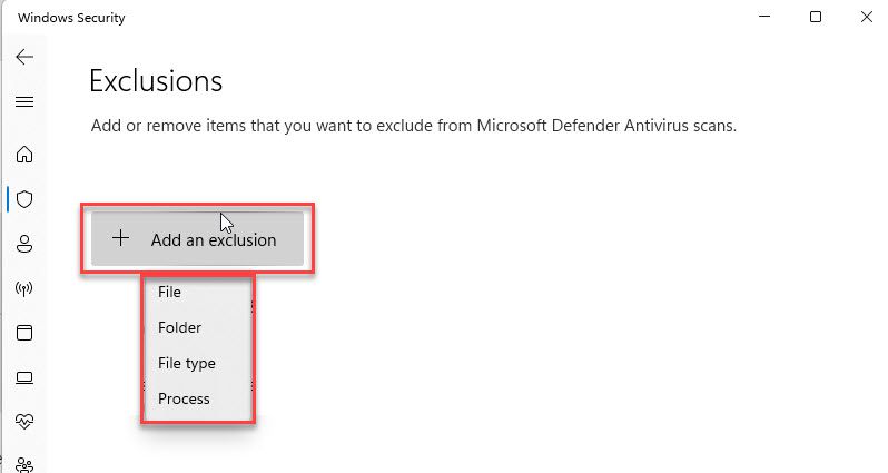 add-exclusion-in-windows-defender